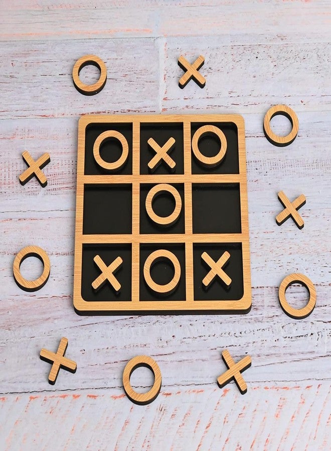 RAMPKD Classic Tic Tac Toe Game, Strategy and Fun Games for Kids, Tabletop Board Games, Party Favours for Kids，Golden Tic-Tac-Toe Board Temperament Family Classic Board Games - Image 2